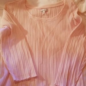 Croft &Barrow pale pink sweater.  70%cotton, 30%ny
